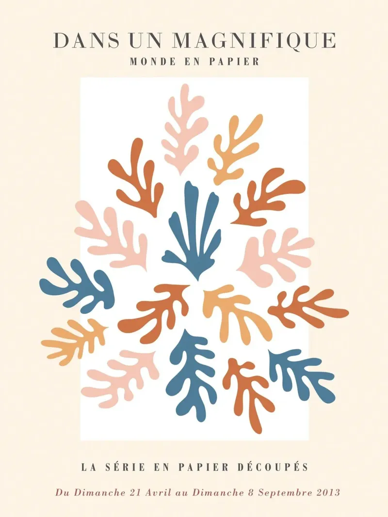 Paper art motif - Colourful abstract design canvas by Whole©