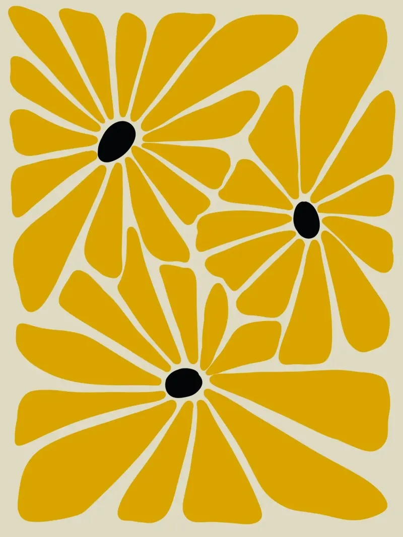 Yellow petals acrylic glass by LisaArtes