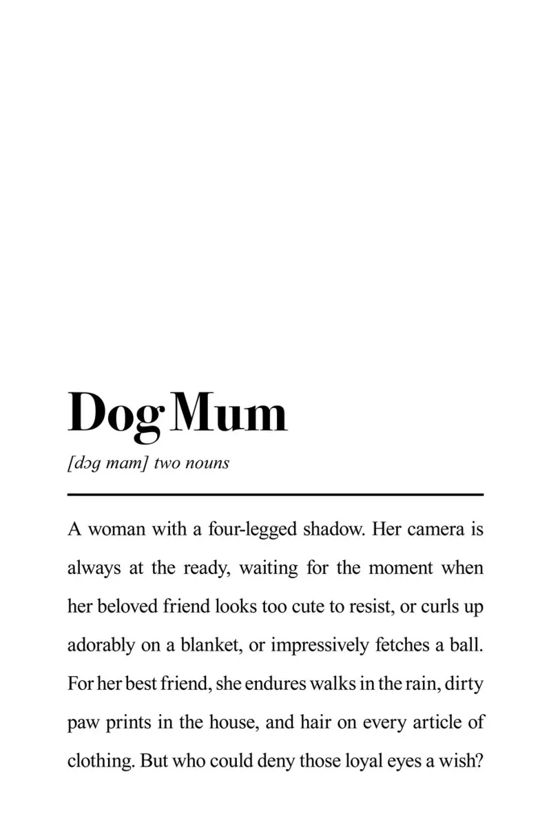 Dog Mum Definition: Dictionary Style acrylic glass by Pulse of Art