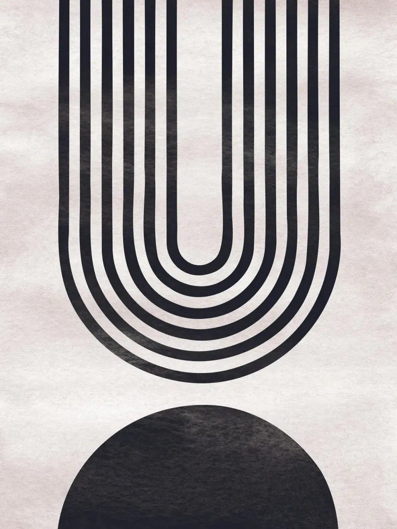 Abstract line art" - Modern minimalist design canvas by Whole©