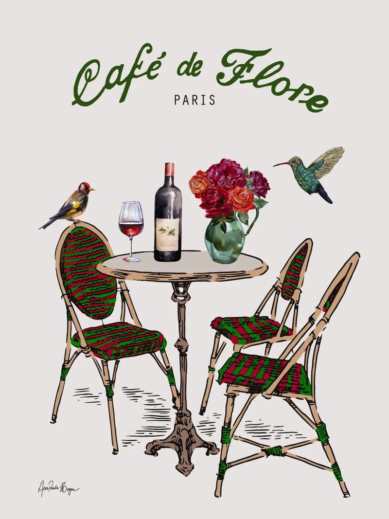 Wine time in Café de Flore plexiglass da Ana Paula Hoppe