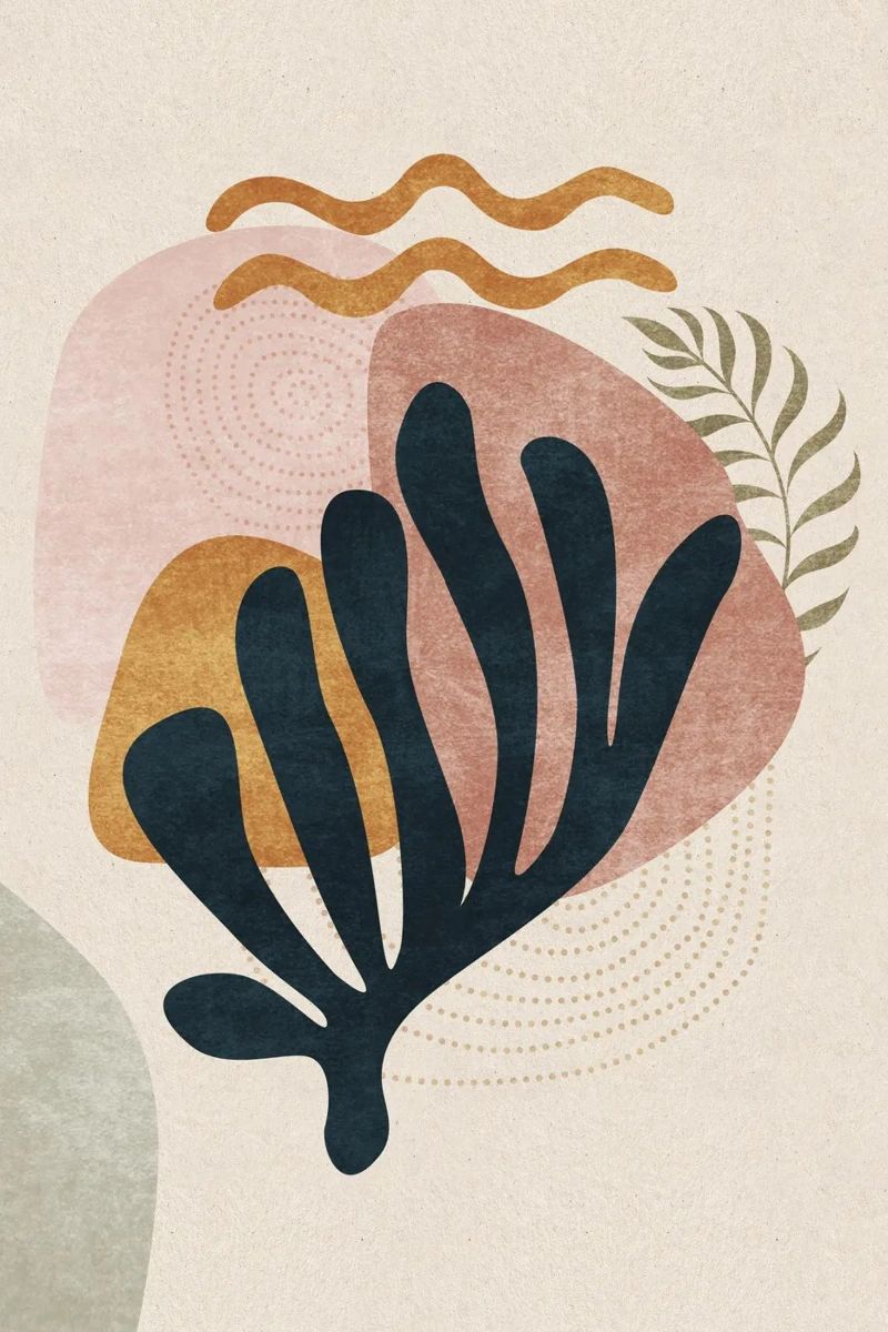 Emel Tunaboylu - Corail méditerranéen abstrait poster de The Artcircle