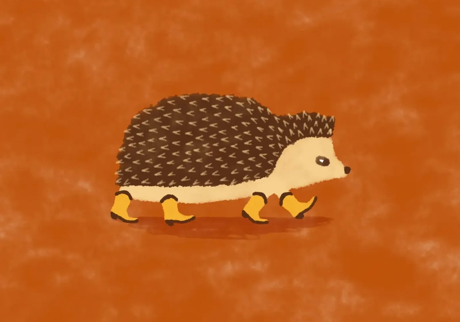 Sonny The Running Cowboy Hedgehog poster con telaio in legno da AnyoneCanYeehaw