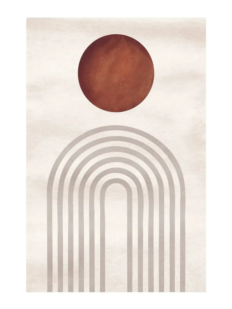 Sole e archi astratti | Design moderno boho pellicola backlit da Whole©