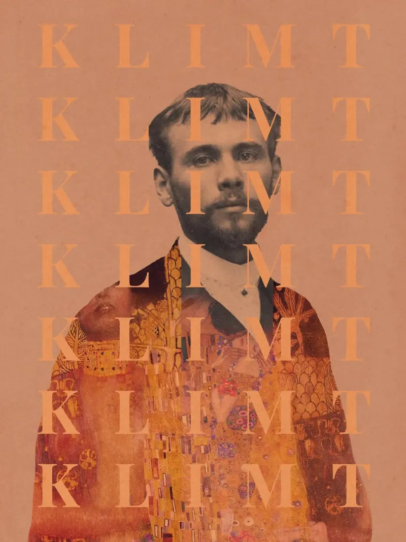 for Gustav Klimt 02 poster con telaio in alluminio da Frank Moth