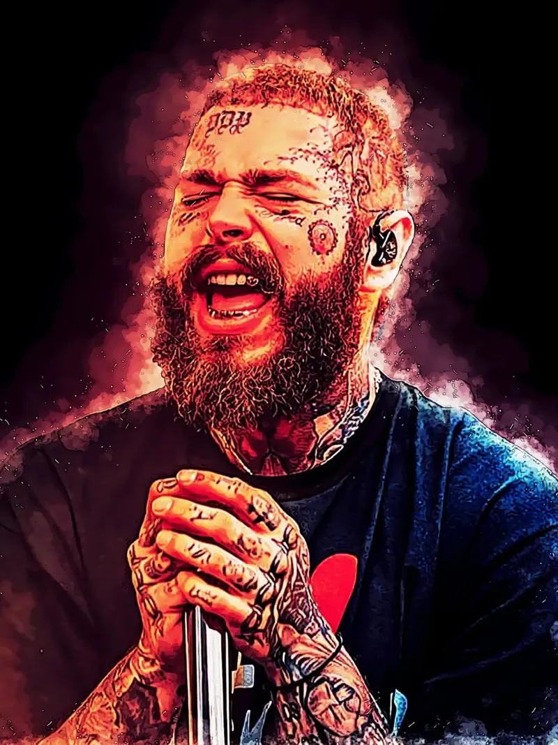 Art of Post Malone hahnemühle by neonartroom