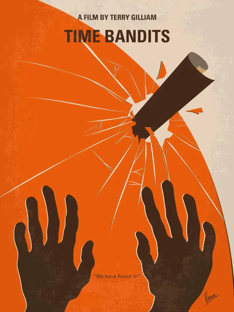 No956 My Time Bandits minimal movie poster poster with aluminum frame by Chungkong