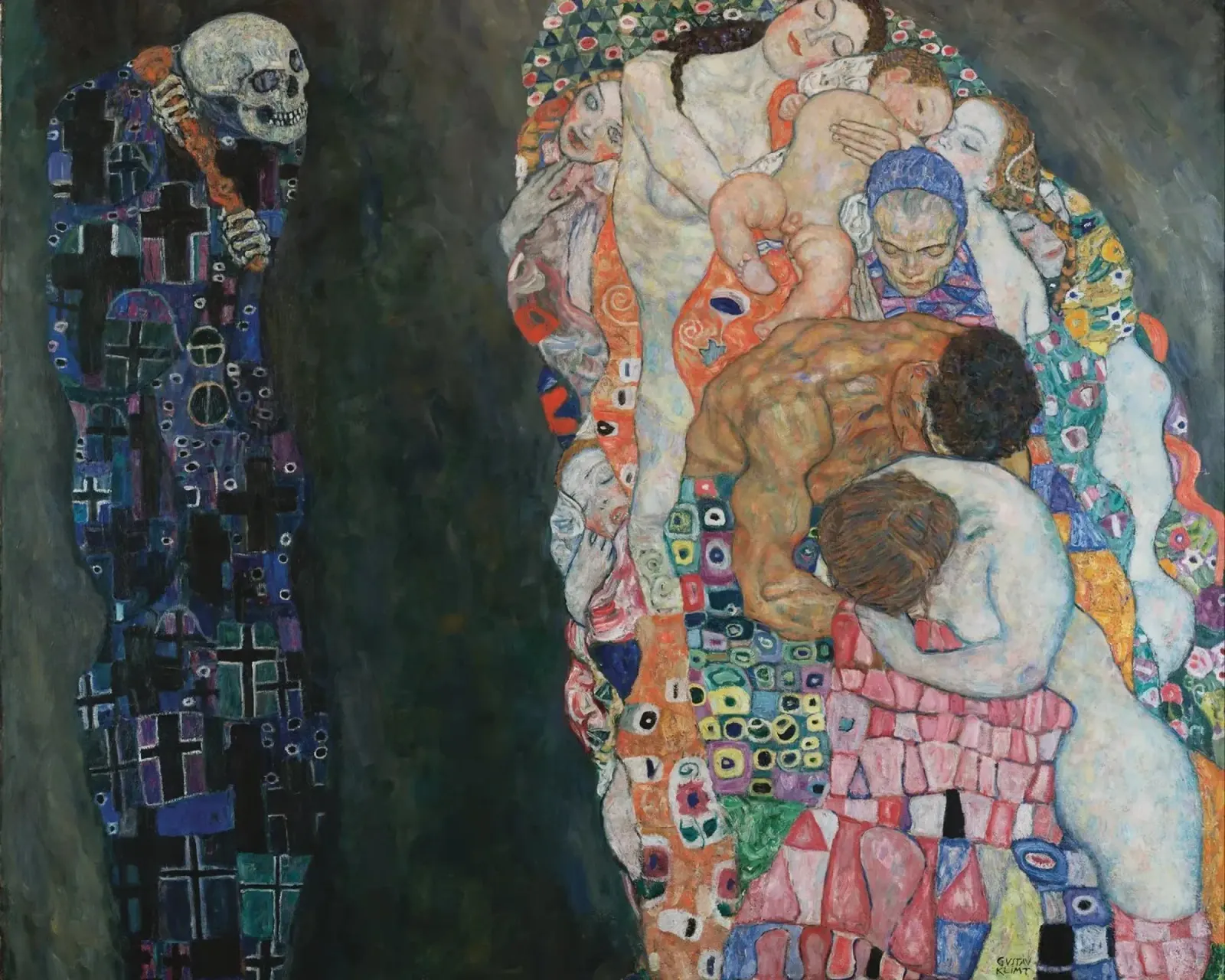 Gustav Klimt - La morte e la vita pellicola backlit da William Store