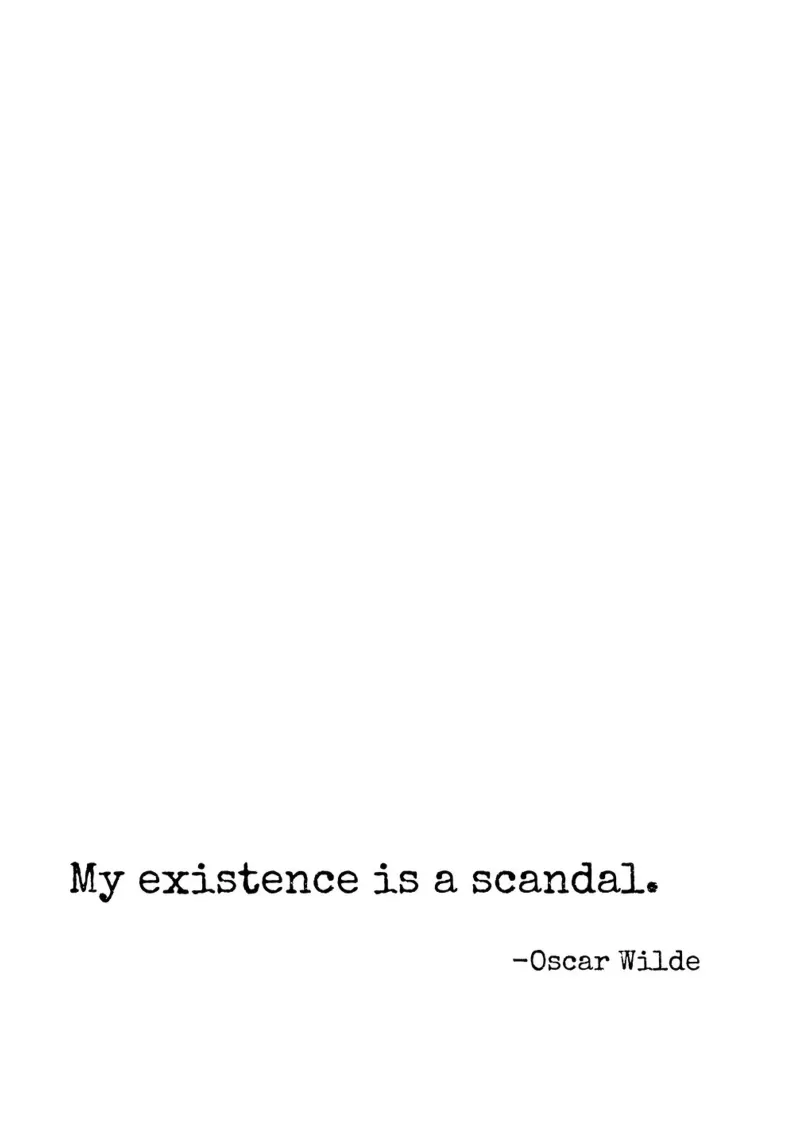 My existence is a scandal quote canvas with Floater frame by Paigaam Studio