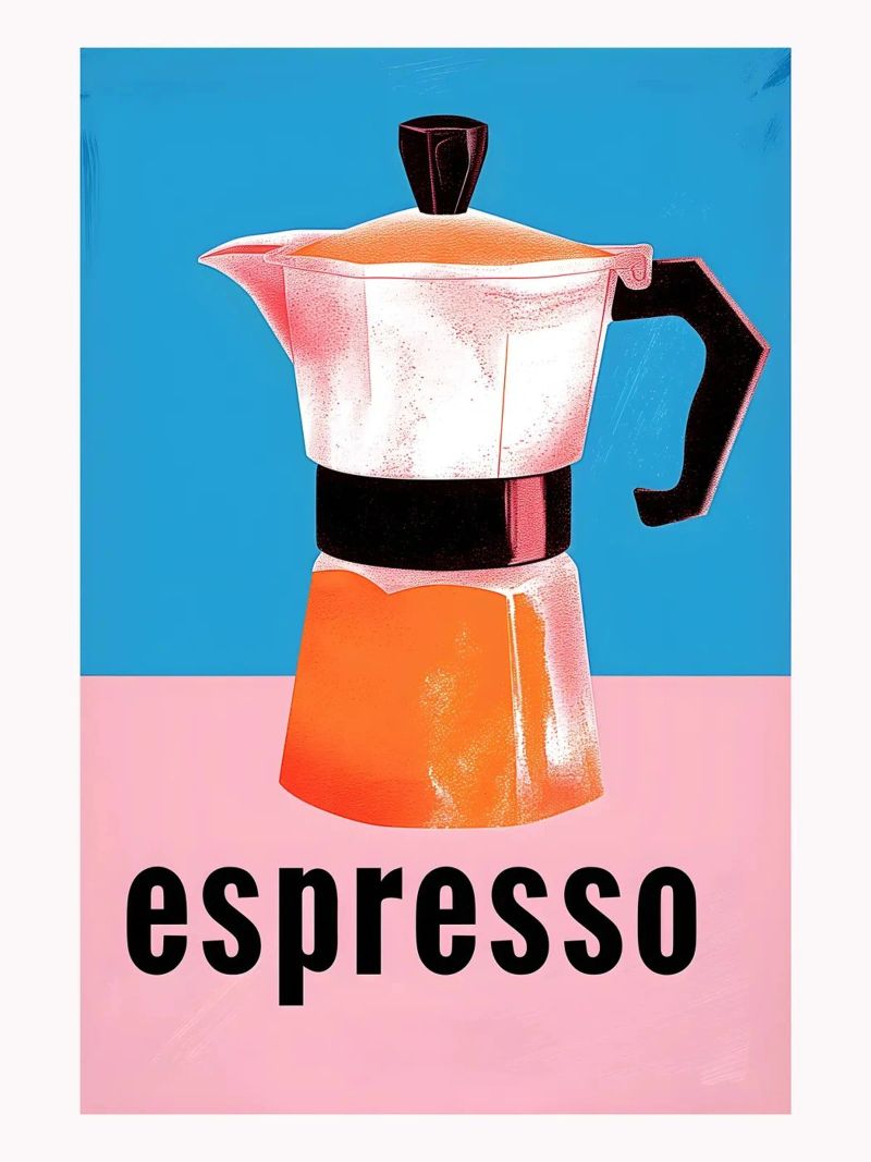 Mocha coffee maker poster by Carinaprint