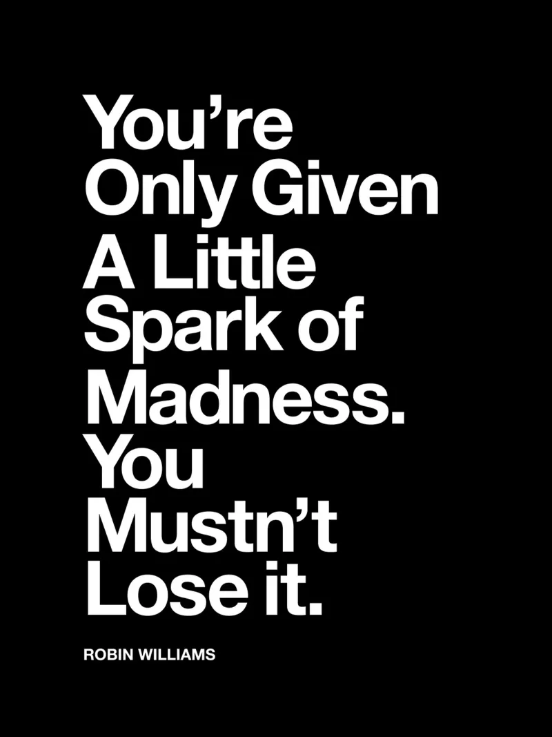 You Are Only Given a Little Spark of Madness Typografie hahnemühle de THE MOTIVATED TYPE