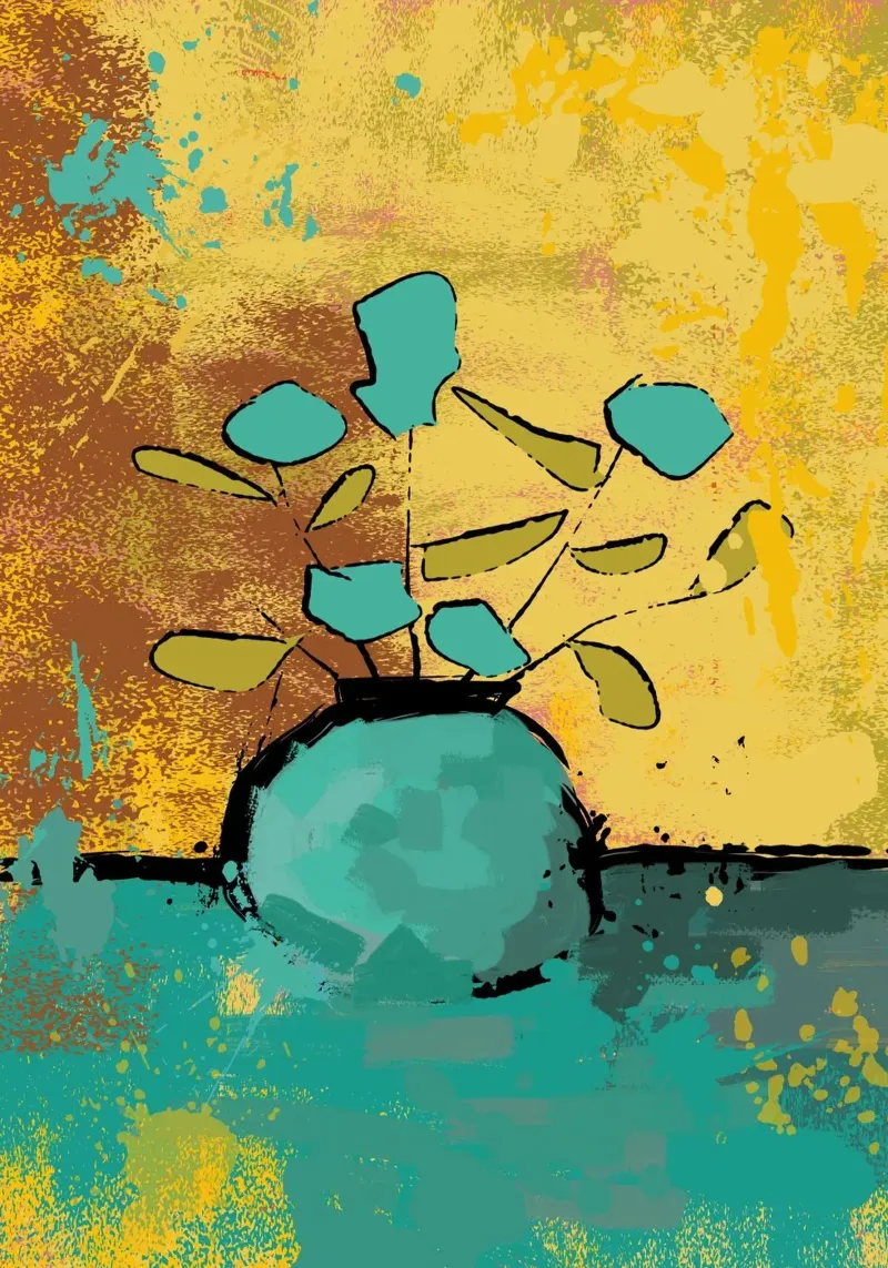 Modern Art Flowers canvas by good-vibes