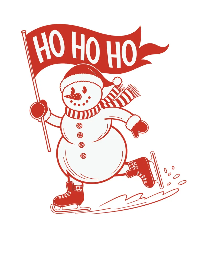 snowman ice skating carta hahnemühle da edsonramosart