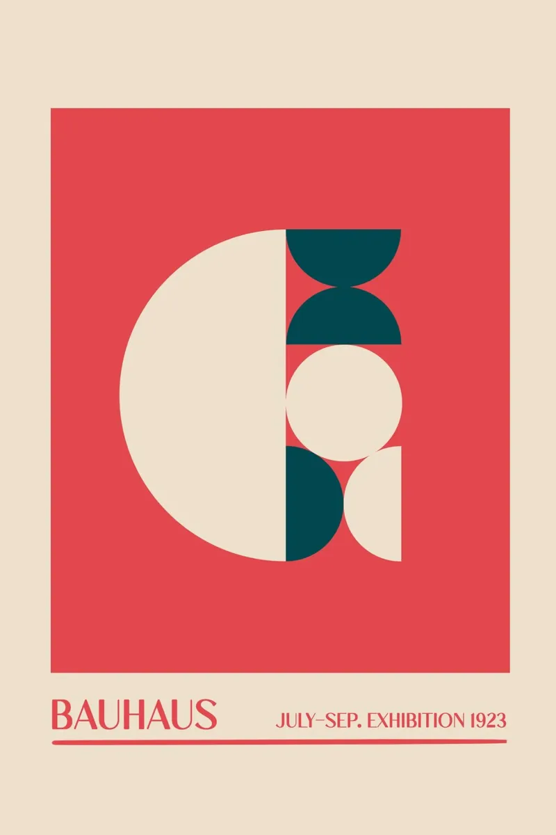 Emel Tunaboylu - Bauhaus Exhibition 1923 07 poster with wooden frame by The Artcircle