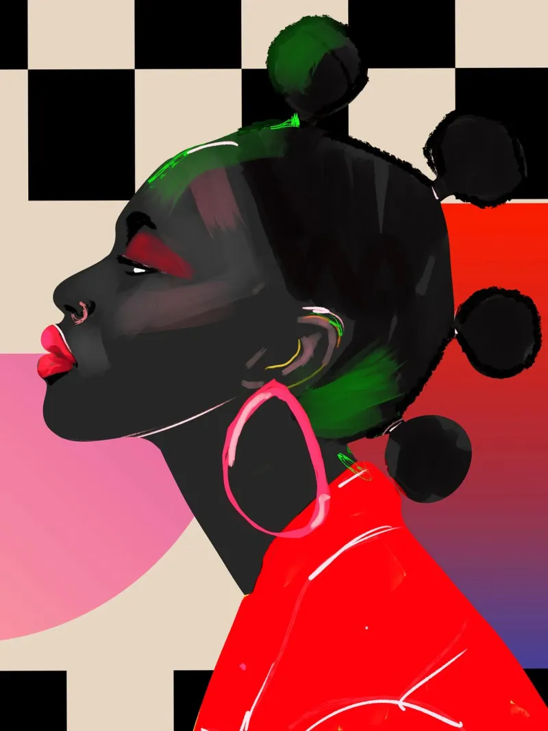 Girl Portrait 14 acrylic glass by ThingDesign