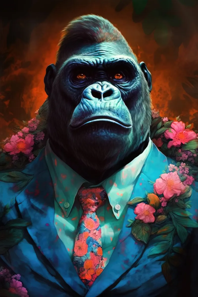 Arte animale gorilla hipster plexiglass da Justyna Jaszke JBJart
