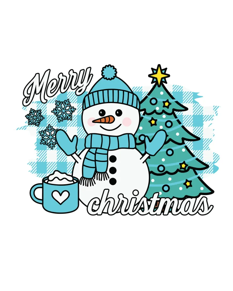 Snowman Merry Christmas alluminio dibond da edsonramosart