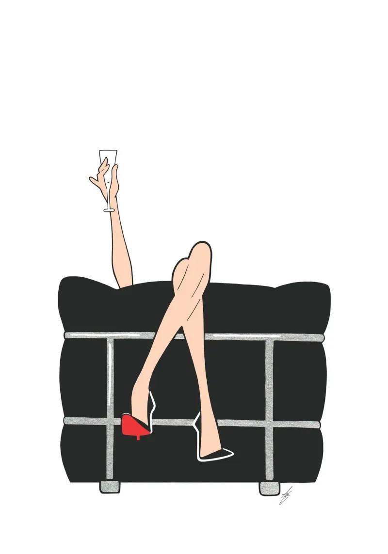 Celebrate - White poster con telaio in legno da Kate Westworth