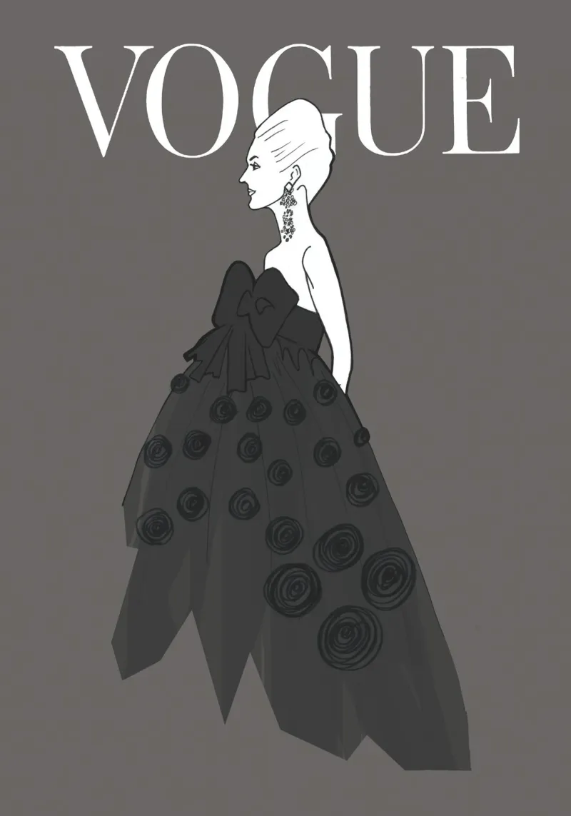 Fashion Illustration Lee acrylic glass by Kate Westworth