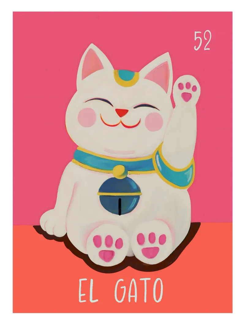 52 El Gato The Cat poster con telaio in plastica da cafelab