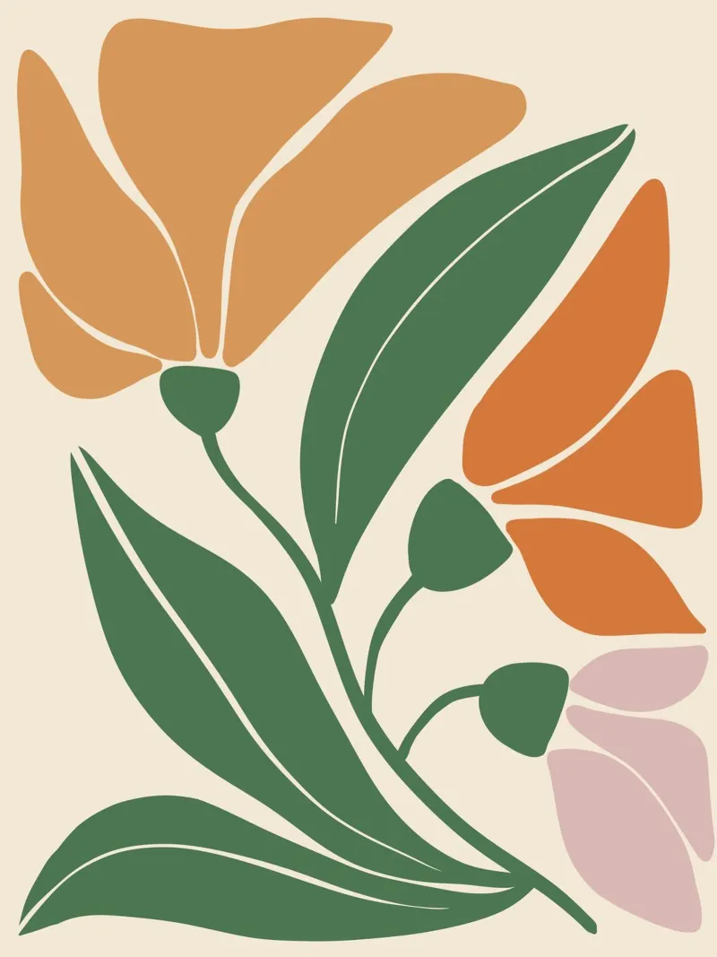 Three Flowers modern and minimalist pellicola backlit da LisaArtes