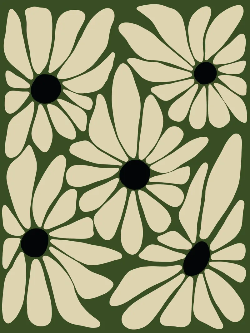 Five stylized flowers pellicola backlit da LisaArtes