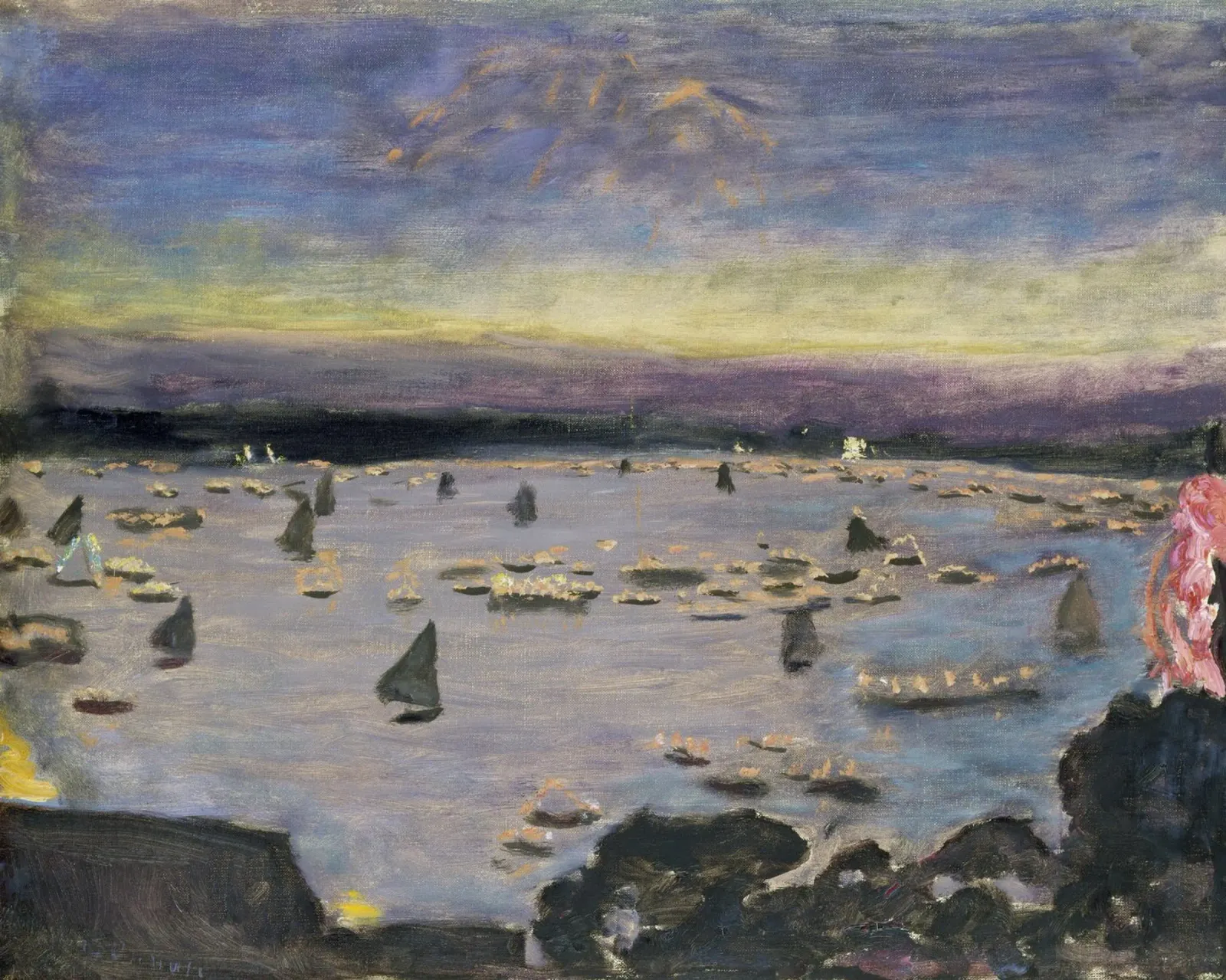 Bonnard - Regata con i lampioni sull'Alster pellicola backlit da ARTOTHEK