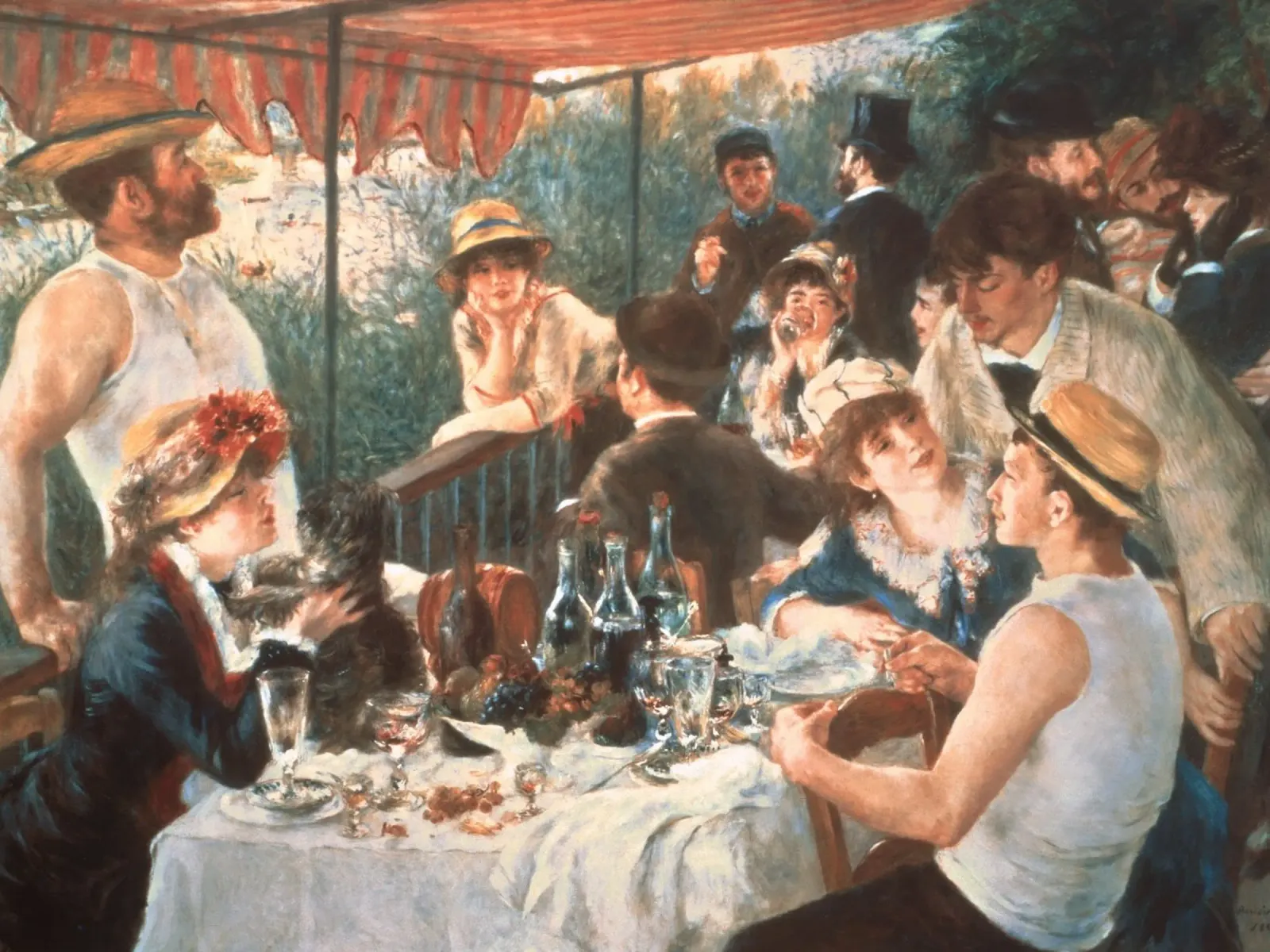 Renoir - Il pranzo dei barcaioli poster con telaio in legno da ARTOTHEK