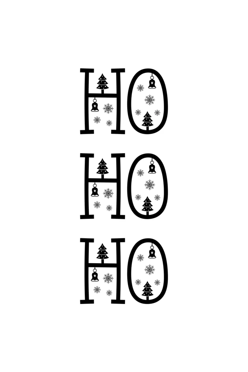 Ho Ho Ho Christmas carta hahnemühle da Shark Printables