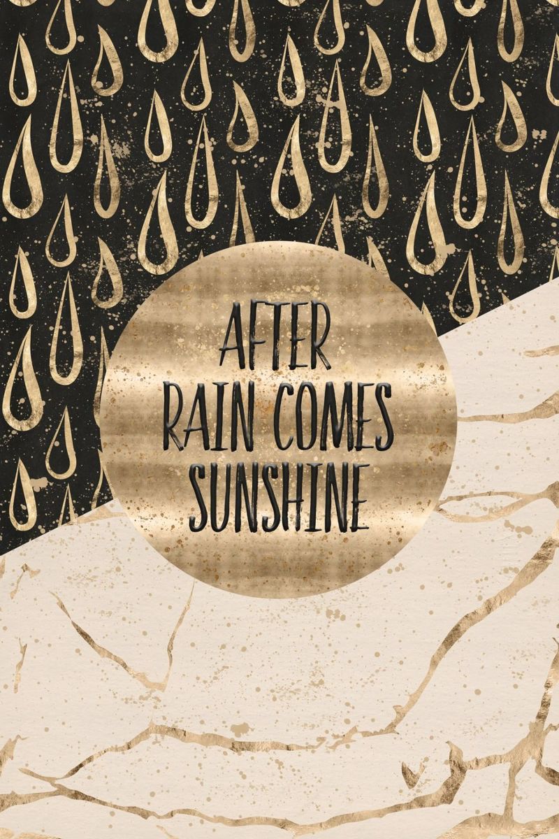 GRAPHIC ART After rain comes sunshine poster with plastic frame by Melanie Viola