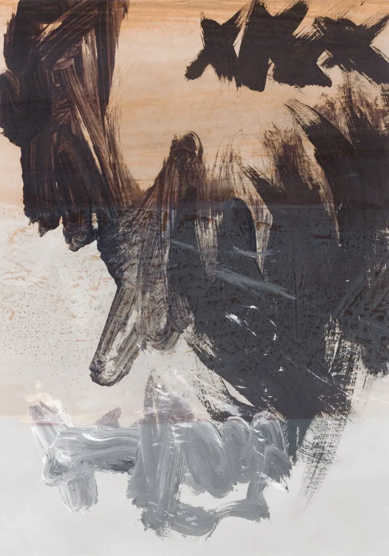 expressive brush marks earthy & neutral poster da IRIS LEHNHARDT FINE ART