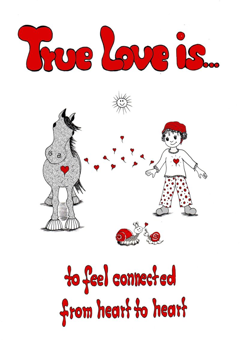 True Love is to feel connected from heart to heart poster da Pferdemädchen