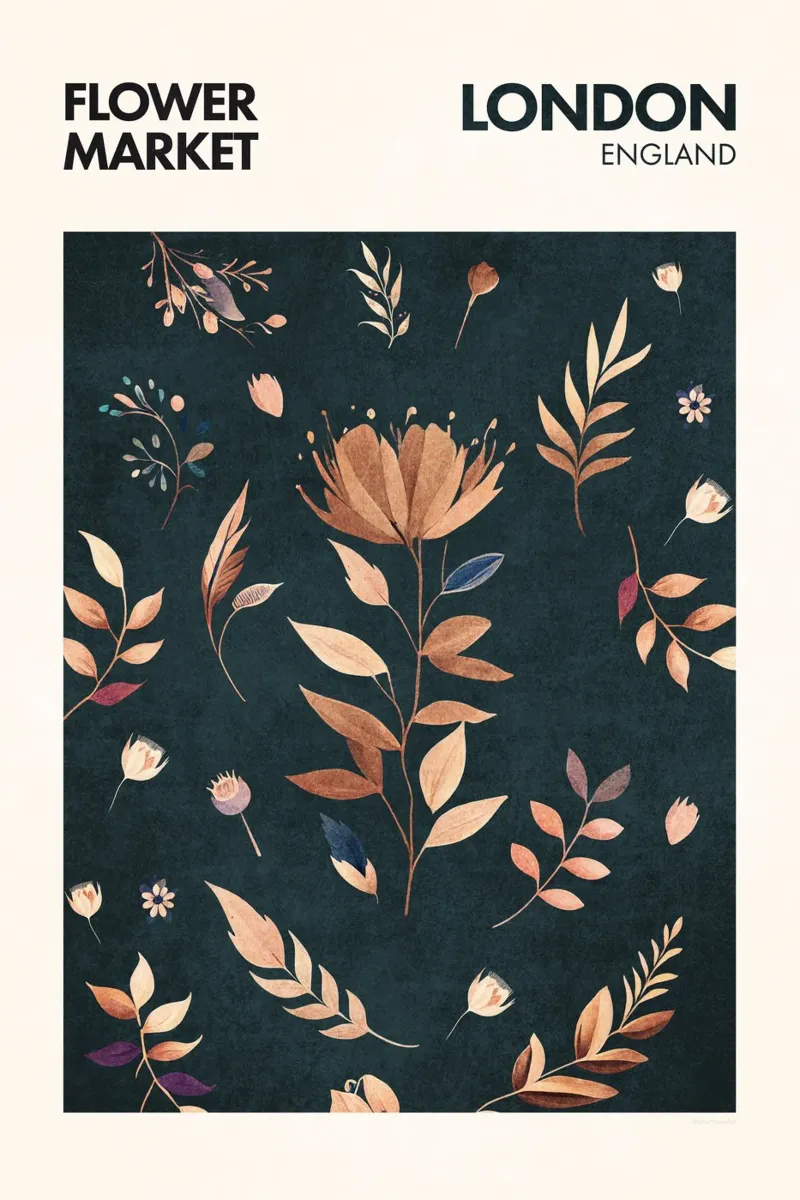 Emel Tunaboylu - Flower Market London forex plate by The Artcircle