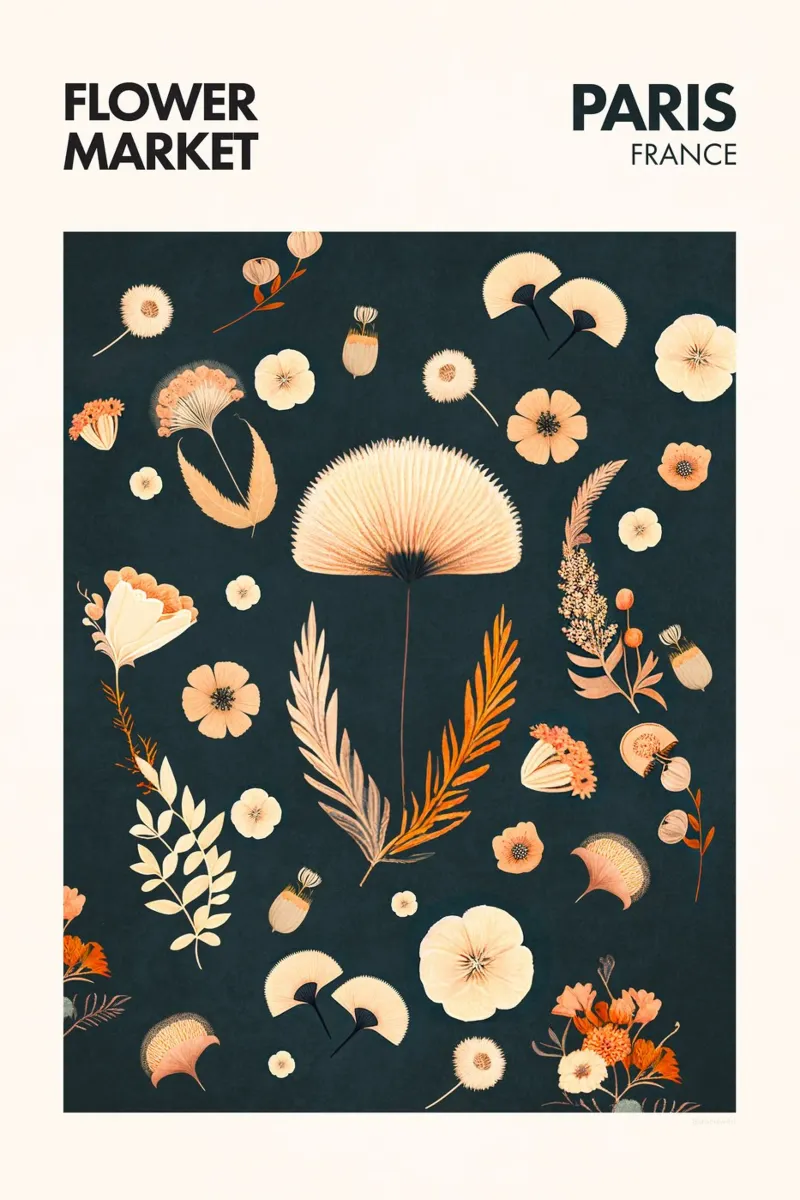 Emel Tunaboylu - Mercato dei fiori Parigi 02 poster da The Artcircle