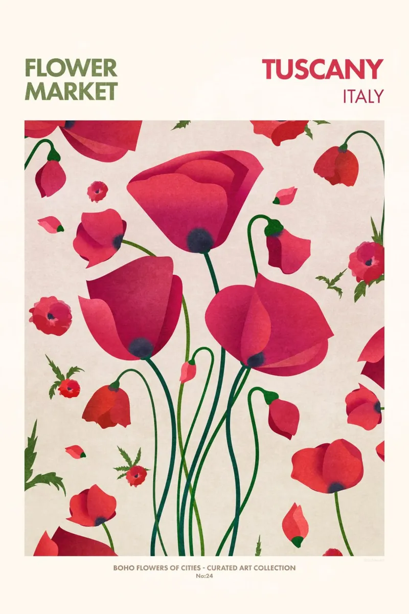Emel Tunaboylu - Mercato dei fiori Toscana plexiglass da The Artcircle
