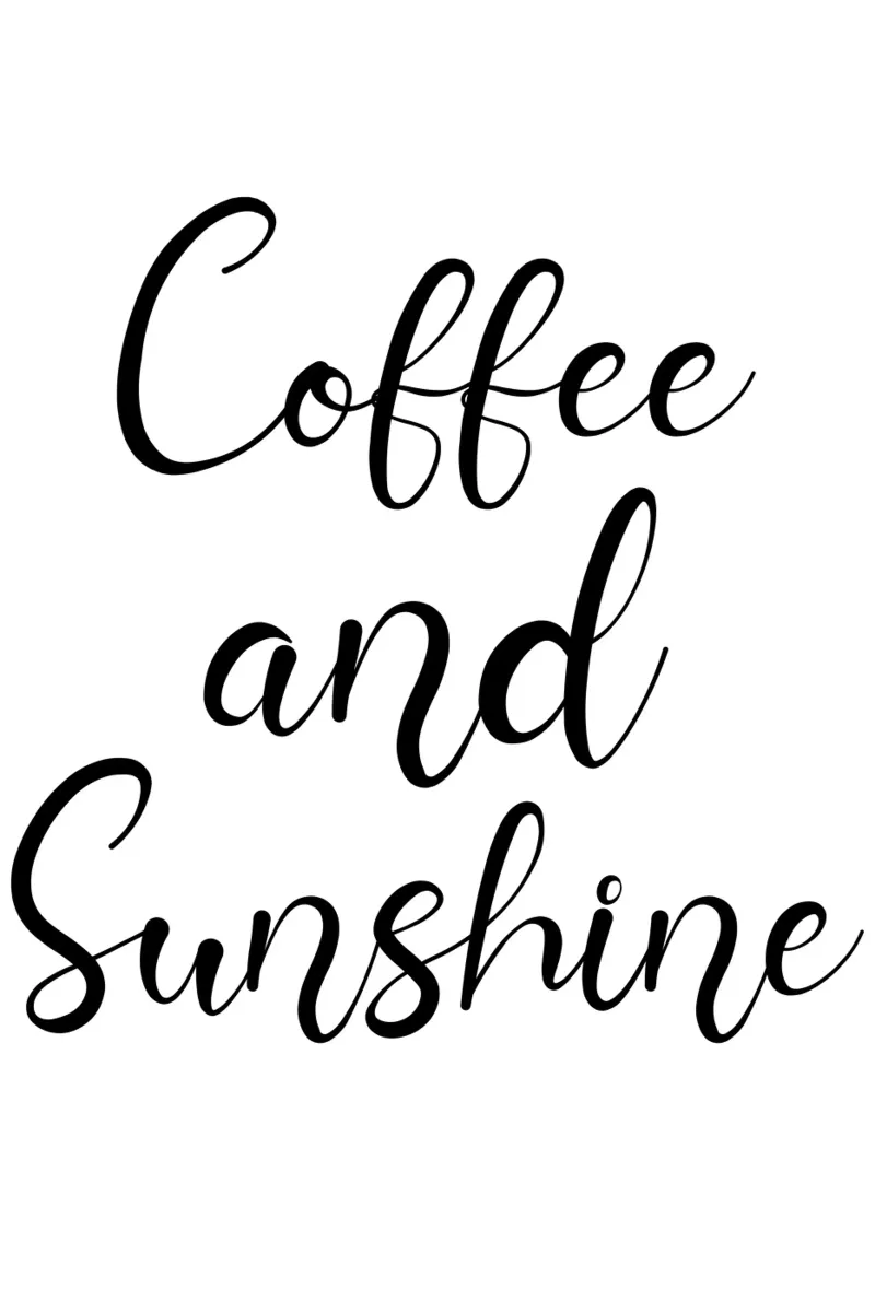 Coffee and Sunshine poster con telaio in legno da Shark Printables