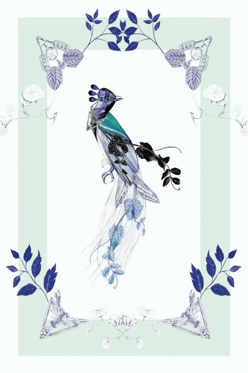 Magpie Bird Mint pellicola backlit da La Scarlatte
