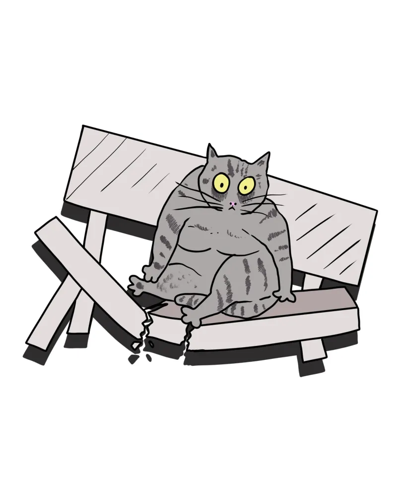 The Cat and the Broken Bench Hahnemühle von edsonramosart