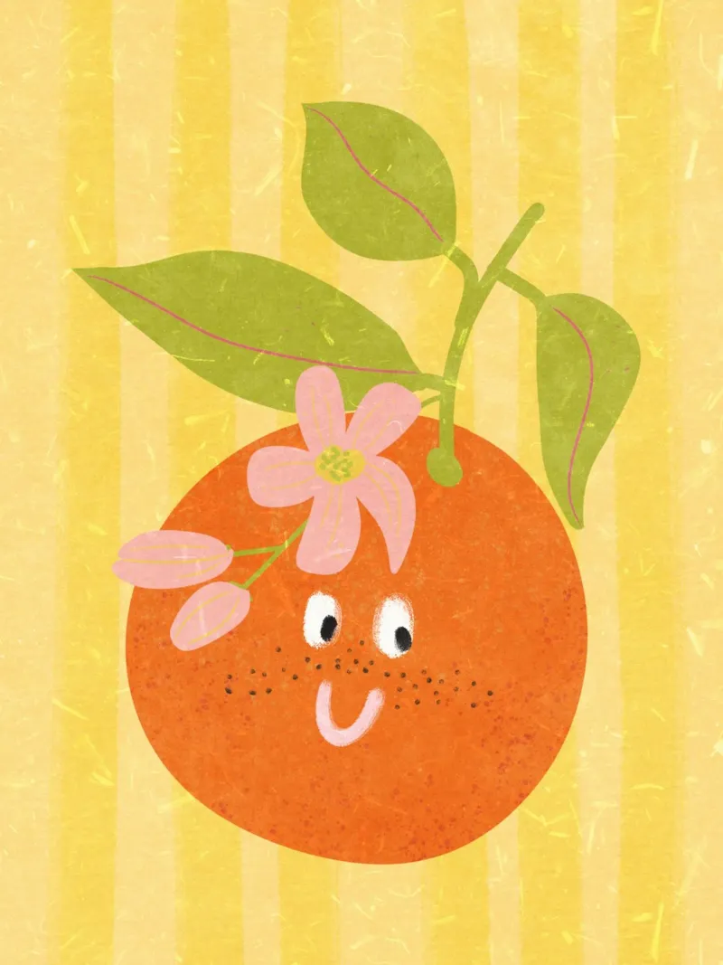 Hello Orange carta hahnemühle da Illustration Raissa Oltmanns