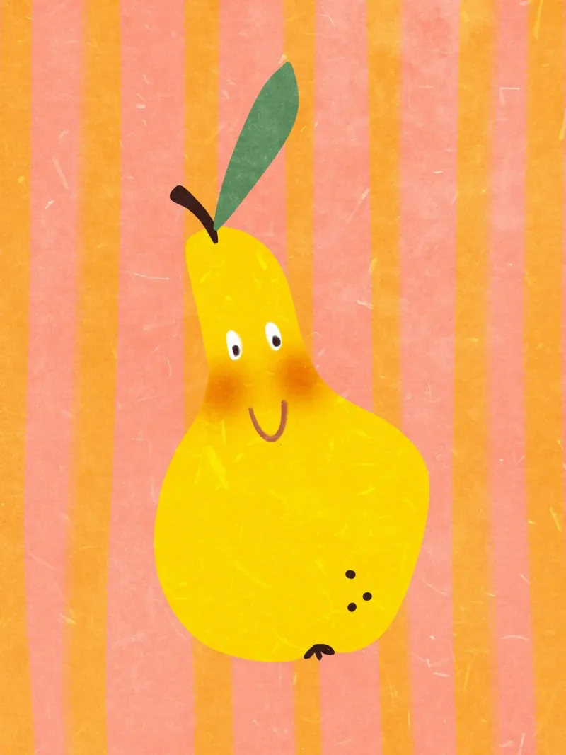 Hello Pear plexiglass da Illustration Raissa Oltmanns