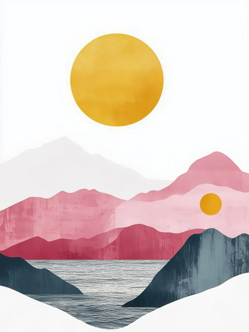 Tramonto sui Monti Rosa poster con telaio in plastica da Affiches Soleil & Déco Lumineuse – Sunny