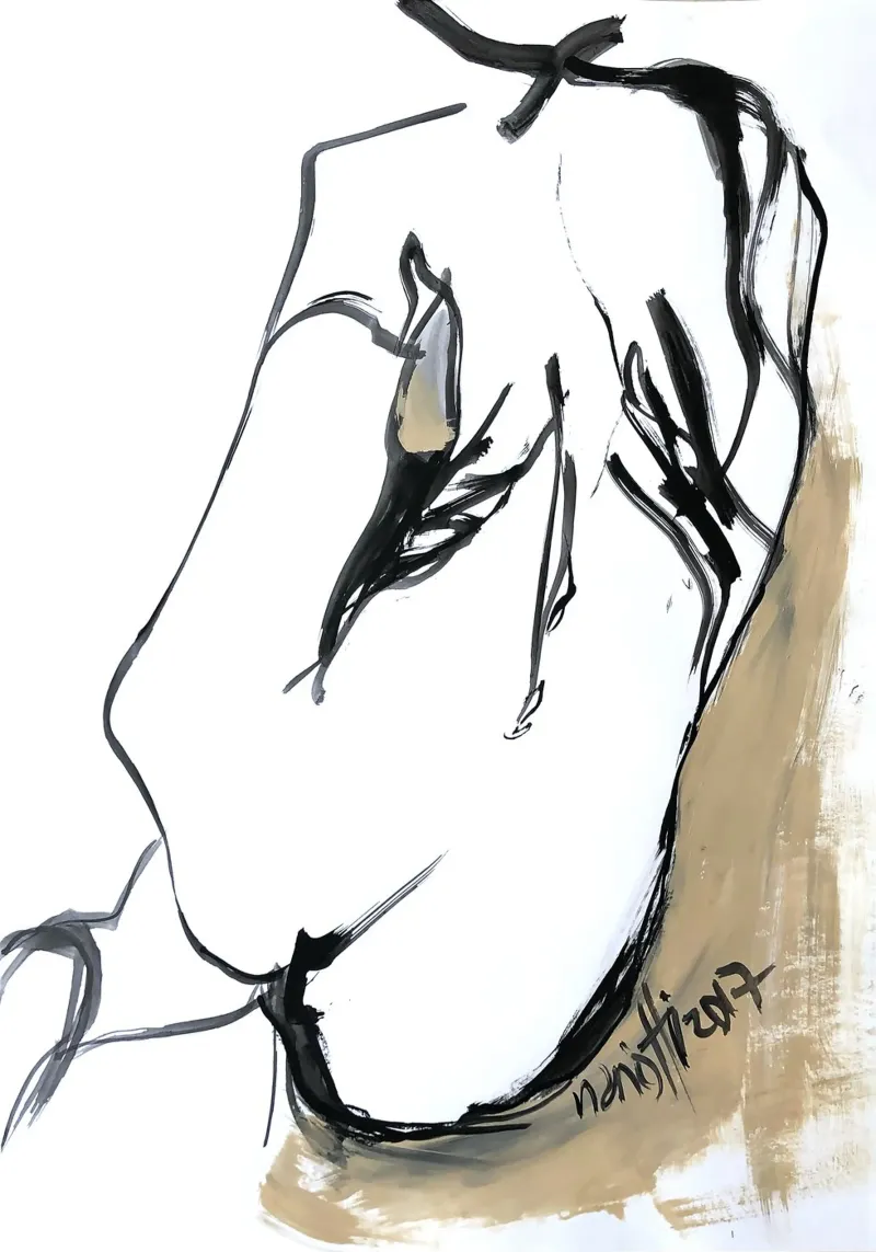 Collezione donna.1 poster con telaio in alluminio da mariottiart