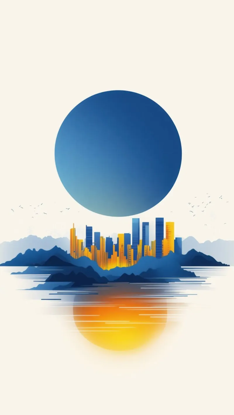 Reflet Urbain tra cielo e mare pellicola backlit da Affiches Soleil & Déco Lumineuse – Sunny
