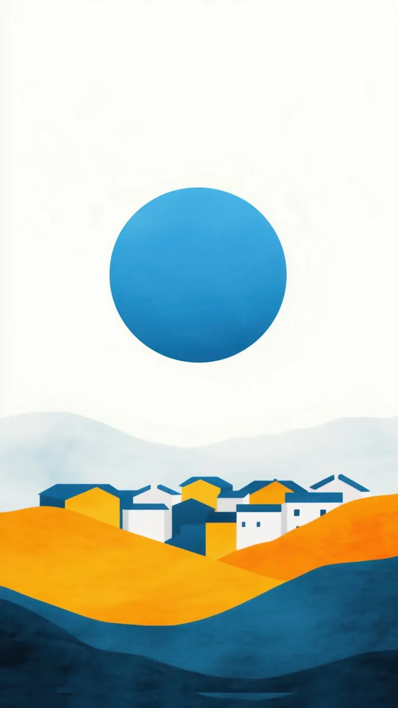Mediterraan dorp in de zon canvas met Baklijst van Affiches Soleil & Déco Lumineuse – Sunny