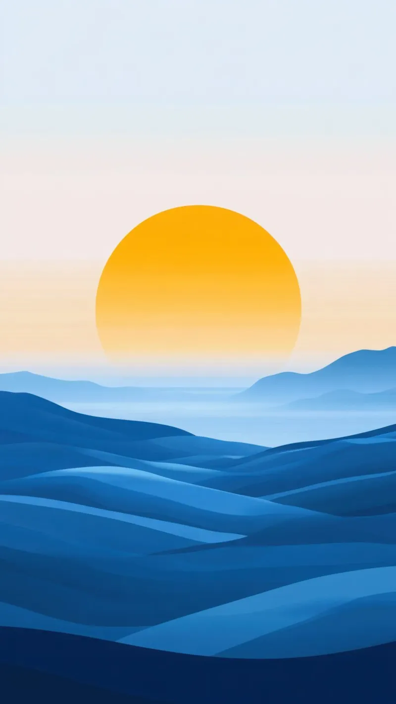 Bergwellen in der Abenddämmerung Hahnemühle von Affiches Soleil & Déco Lumineuse – Sunny