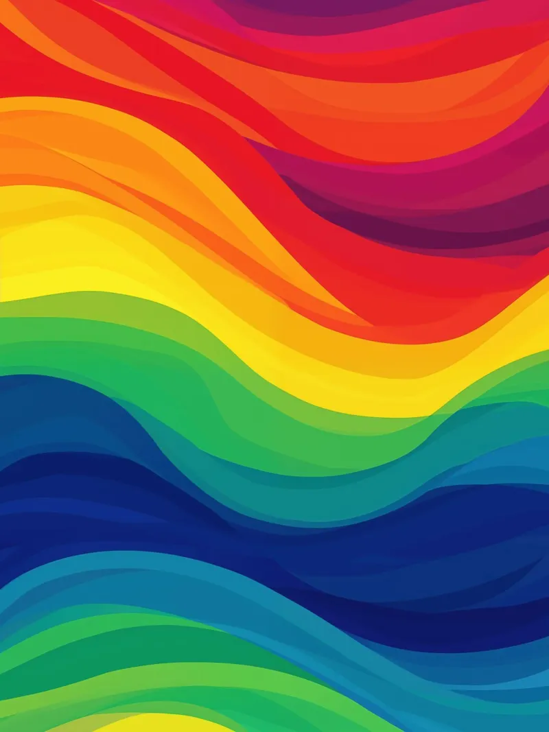Orgullo LBGTQ Abstracto Ondas Arco Iris metacrilato de Autofocus