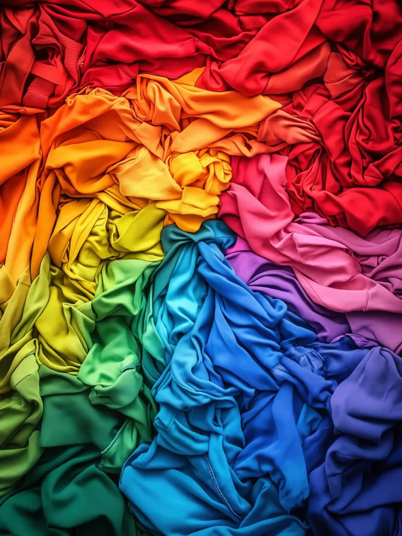 Tessile Orgoglio LGBTQ arcobaleno pellicola backlit da Autofocus