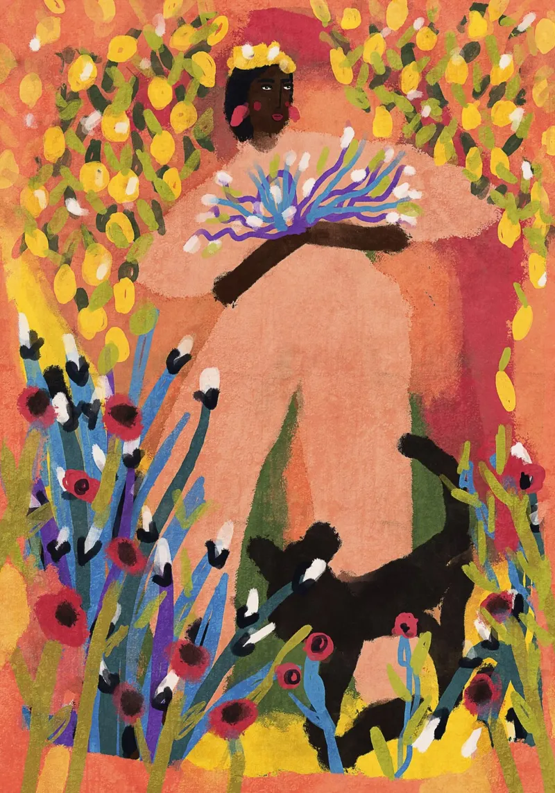My Lemon Garden acrylic glass by Illustration Raissa Oltmanns