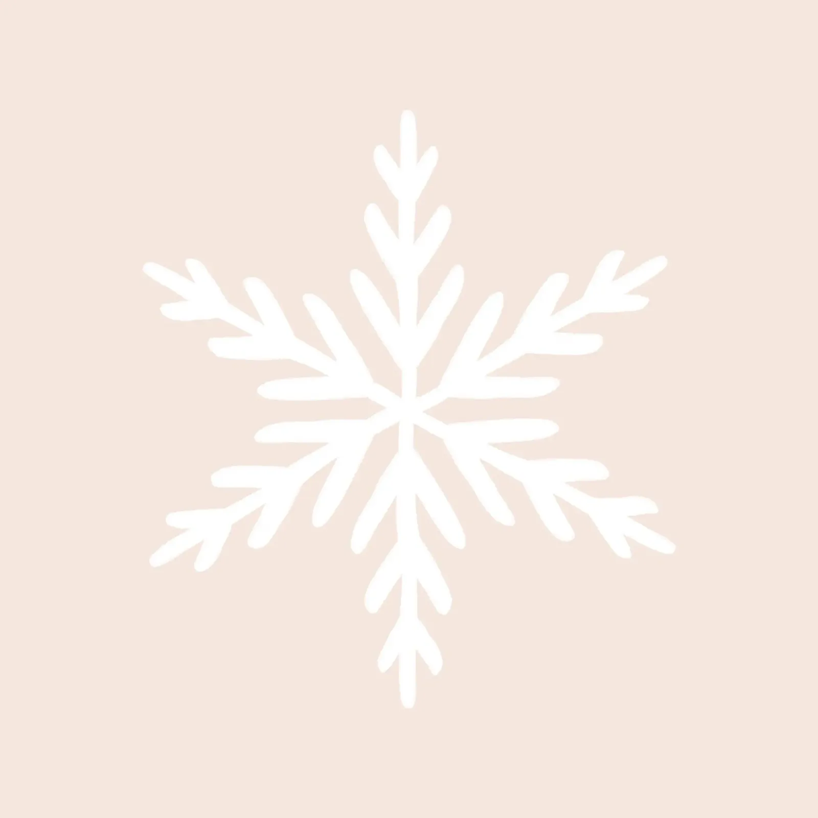 Blush Snowflake canvas by Orara Studio
