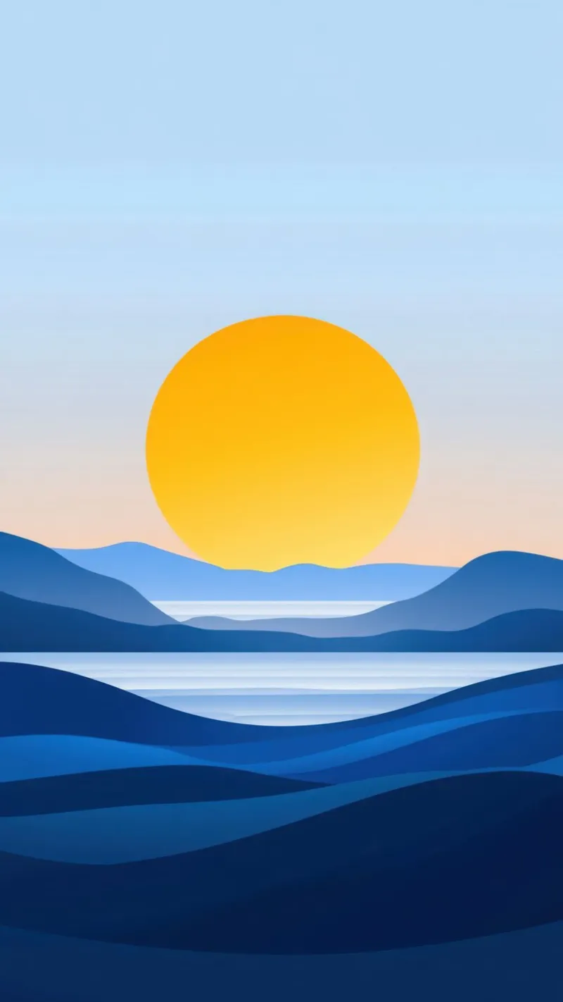 Alba minimalista sulle colline pellicola backlit da Affiches Soleil & Déco Lumineuse – Sunny